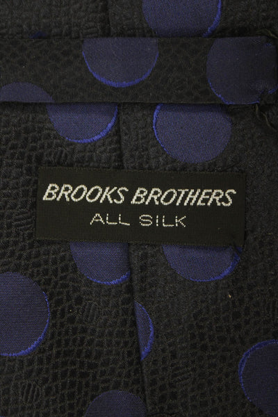 Designer Mens Polka Dot Print Classic Tie Black Blue