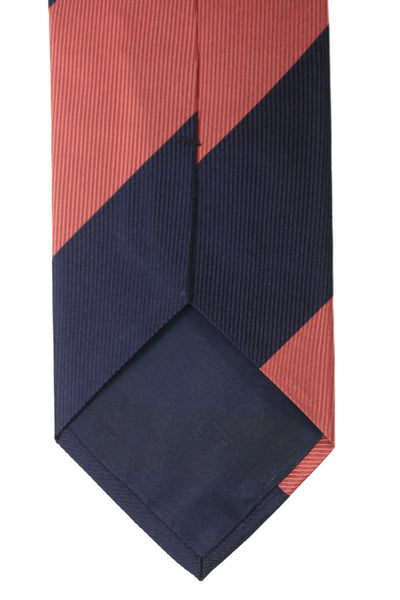 Marco Azzali Mens Silk Striped Print Colorblock Classic Tie Blue Red