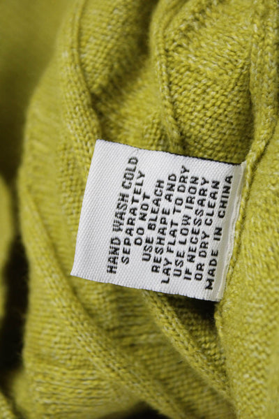 Elliott Lauren Womens Pullover Sweater Boat Neck Geometric Green Size XL