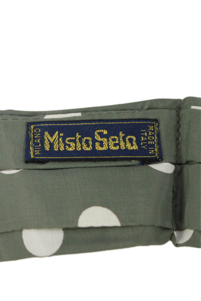 Designer Mens Polka Dot Jumbo Bow Tie Green