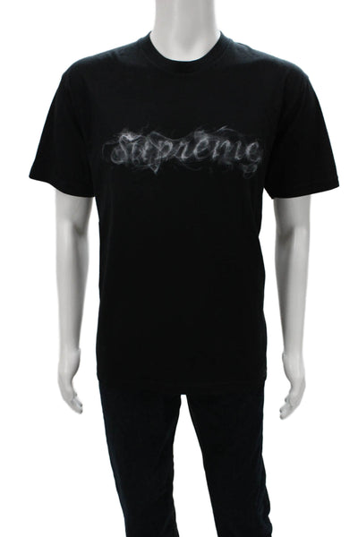 Supreme Mens T-Shirt Black Cotton Graphic Crew Neck Short Sleeve Size M