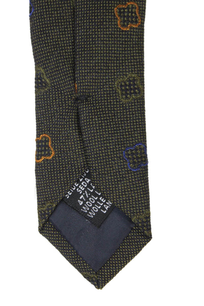 Gierre Mens Geometric Print Classic Tie Green