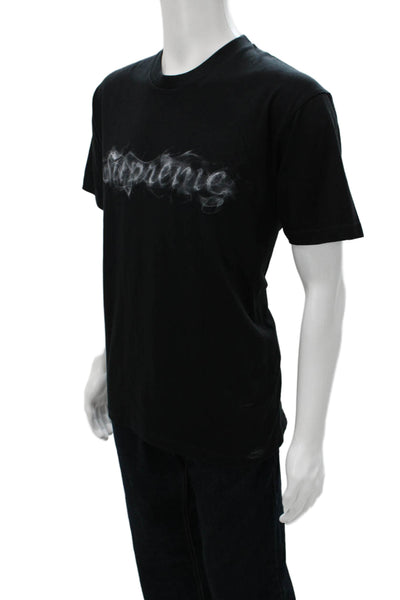 Supreme Mens T-Shirt Black Cotton Graphic Crew Neck Short Sleeve Size M