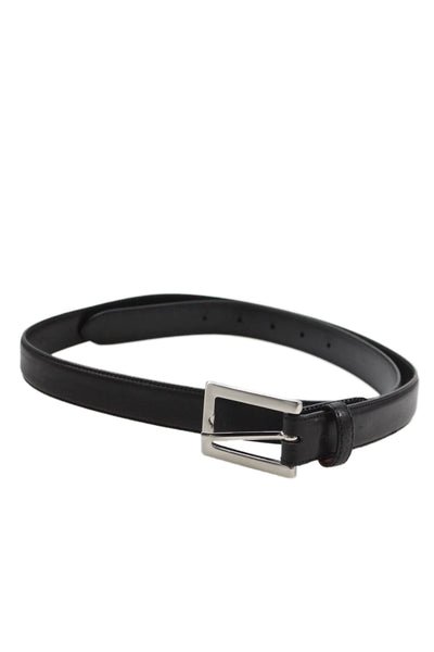 Ralph Lauren Womens Leather Square Buckle Classic Belt Black Size 38