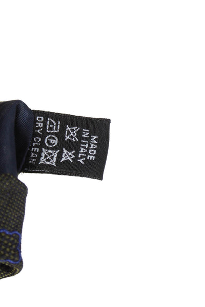 Gierre Mens Geometric Print Classic Tie Green