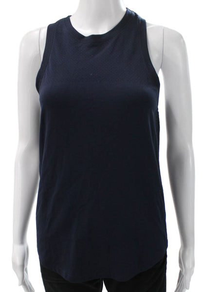 Varley Women Basic Sleeveless Tank Blue Polyamide Round Neck Size XS