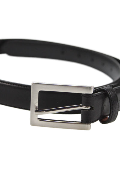 Ralph Lauren Womens Leather Square Buckle Classic Belt Black Size 38