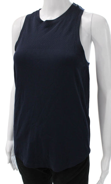 Varley Women Basic Sleeveless Tank Blue Polyamide Round Neck Size XS