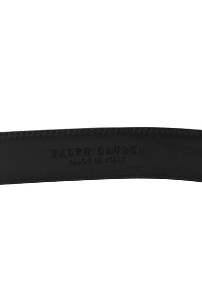 Ralph Lauren Womens Leather Square Buckle Classic Belt Black Size 38