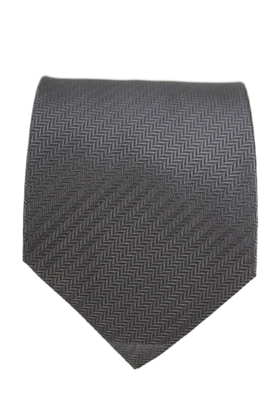 Designer Mens Striped Print Classic Neck Tie Brown