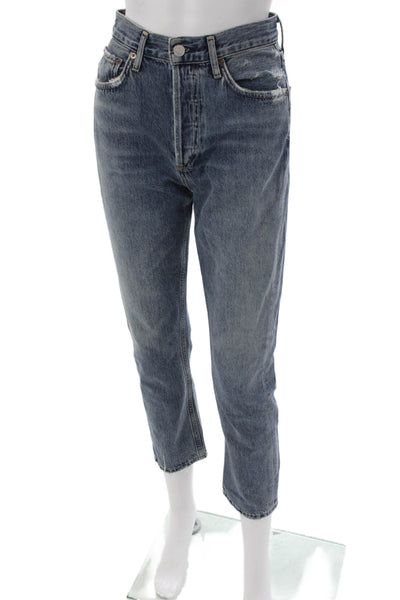 Agolde Womens Cropped Jeans Blue Size 24