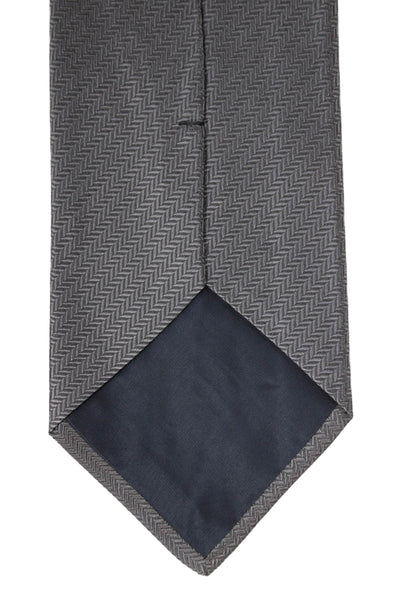Designer Mens Striped Print Classic Neck Tie Brown