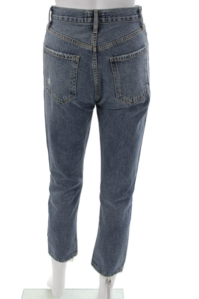 Agolde Womens Cropped Jeans Blue Size 24