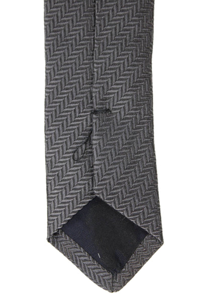 Designer Mens Striped Print Classic Neck Tie Brown