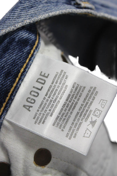 Agolde Womens Cropped Jeans Blue Size 24