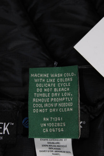 LL Bean Women Quilted Nylon Zip Vest Black Size XS