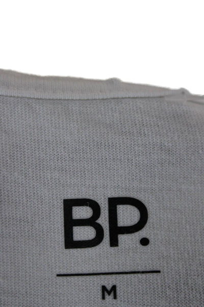 BP. Mens T-Shirt White Graphic Crew 100% Cotton Short Sleeve Size M