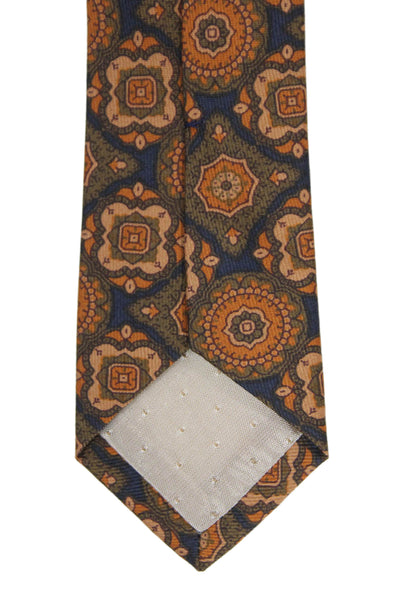 Nickerson Mens Abstract Print Classic Tie Orange