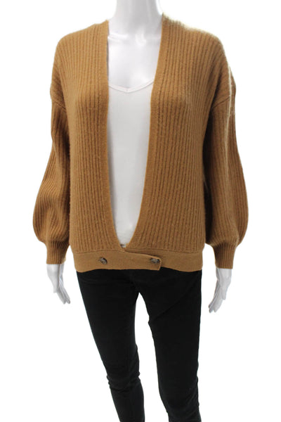 Velvet by Graham & Spencer Womens Cashmere Cardigan Brown Size S