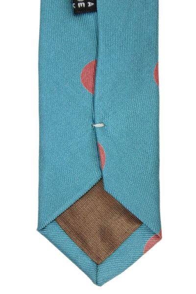 Marco Azzali Mens Silk Polka Dot Print Classic Tie Blue