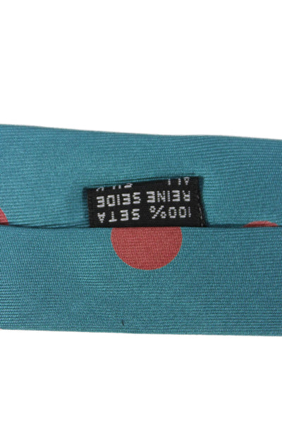 Marco Azzali Mens Silk Polka Dot Print Classic Tie Blue
