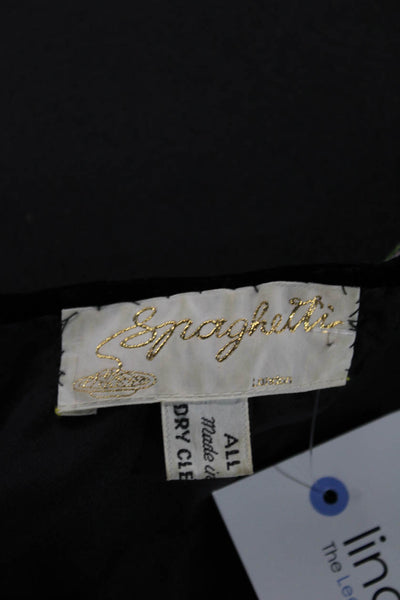 Spaghetti Boys Womens Basic Velvet Floral Jacket Black Size S
