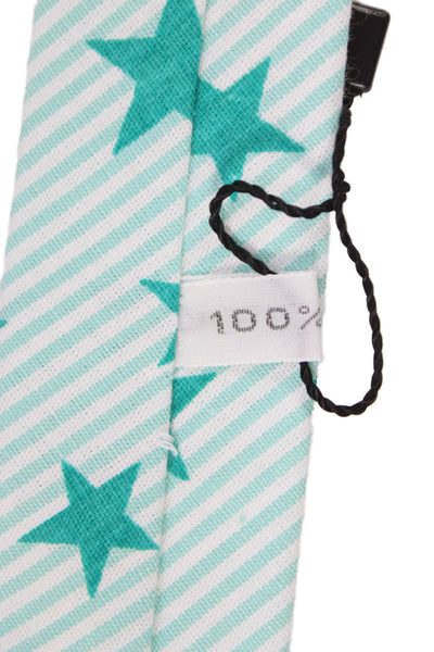 Designer Mens Geometric Star Print Classic Tie Blue