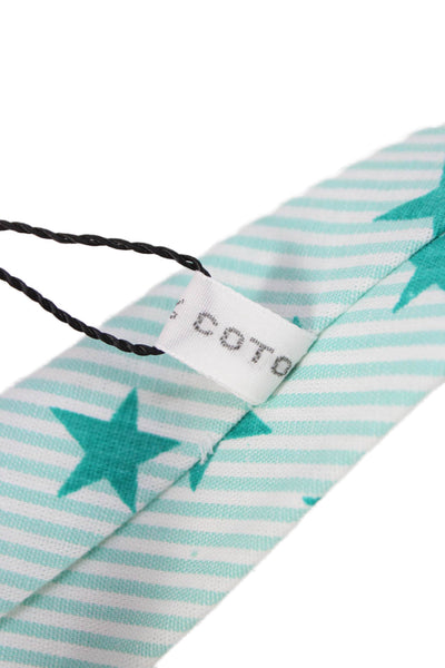 Designer Mens Geometric Star Print Classic Tie Blue