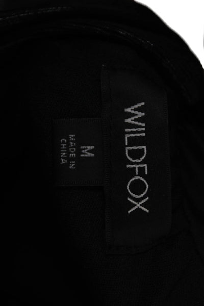 Wildfox Womens Black Halter Button Polyester Sleeveless Blouse Size M