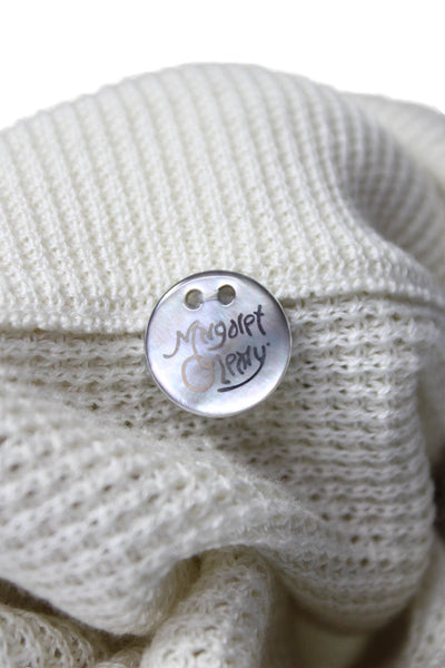 Margaret OLeary Womens Collared Pullover Gray Merino Wool Long Sleeve Size 1