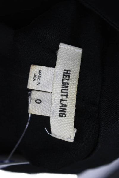Helmut Lang Womens Buttoned Cropped Blazer Jacket Black Size 0