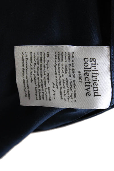 Girlfriend Collective Womens Compression Leggings Blue Recycled Polyester Size X