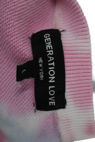 Generation Love Womens Tie-dye Pullover Sweatshirt Multicolor Size L