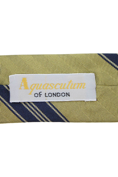 Designer Mens Graphic Boat Print Classic Tie Yellow