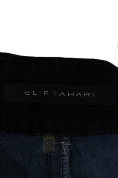 Elie Tahari Women Skinny Jeans Blue Mid Rise Cotton Blend Size 8