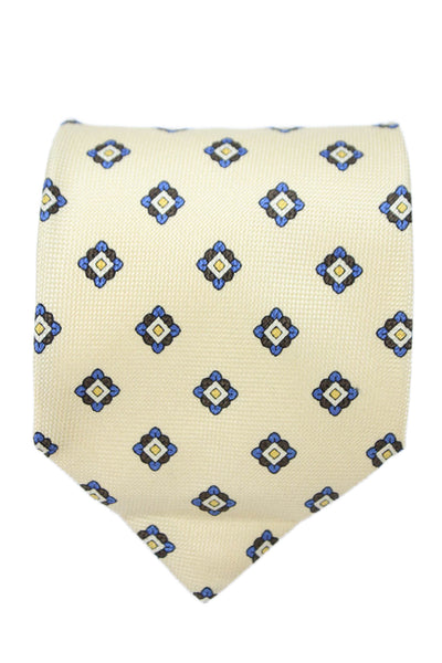 Jacobs Ties Men Geometric Print Classic Tie Yellow