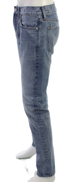 J Crew Mens Straight Jeans Blue Cotton Solid Size 30