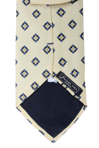 Jacobs Ties Men Geometric Print Classic Tie Yellow