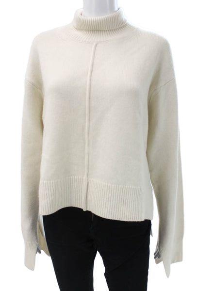 Femme Society Women Ivory Wool Turtleneck Pullover Sweater Long Sleeve Size M