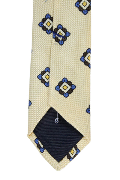 Jacobs Ties Men Geometric Print Classic Tie Yellow