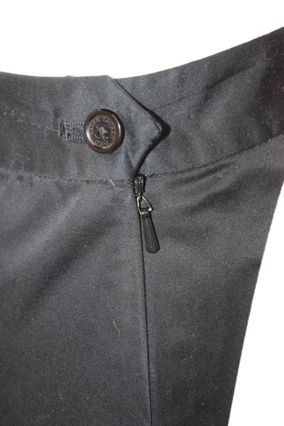 Ralph Lauren Womens Straight Pencil Skirt Black Cotton Button Mini Size S