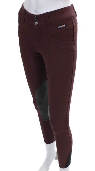 Kerrits Womens Riding Pants Red Nylon Solid Inseam 24 Size XS