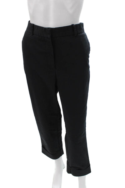 Zara Women Cropped Black Polyester Pants Size L