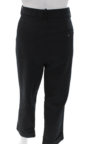 Zara Women Cropped Black Polyester Pants Size L