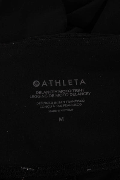 Athleta Womens Ankle Leggings Black Nylon Size M