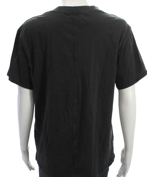 Lululemon Women Black Cotton Blend Basic T-Shirt Short Sleeve Crew Neck Size M
