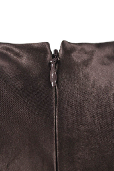 Vince Womens Basic Cotton Sleeveless Round Neck Brown Blouse Size 2XS