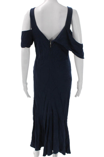 Prabal Gurung Womens Mermaid Dress Blue V-Neck Sleeveless Long Zip Size S
