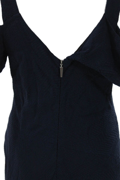 Prabal Gurung Womens Mermaid Dress Blue V-Neck Sleeveless Long Zip Size S