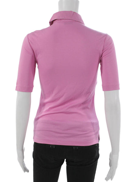 Polo Golf Ralph Lauren Women Pink Collared Cotton Short Sleeve Polo Size 2XS